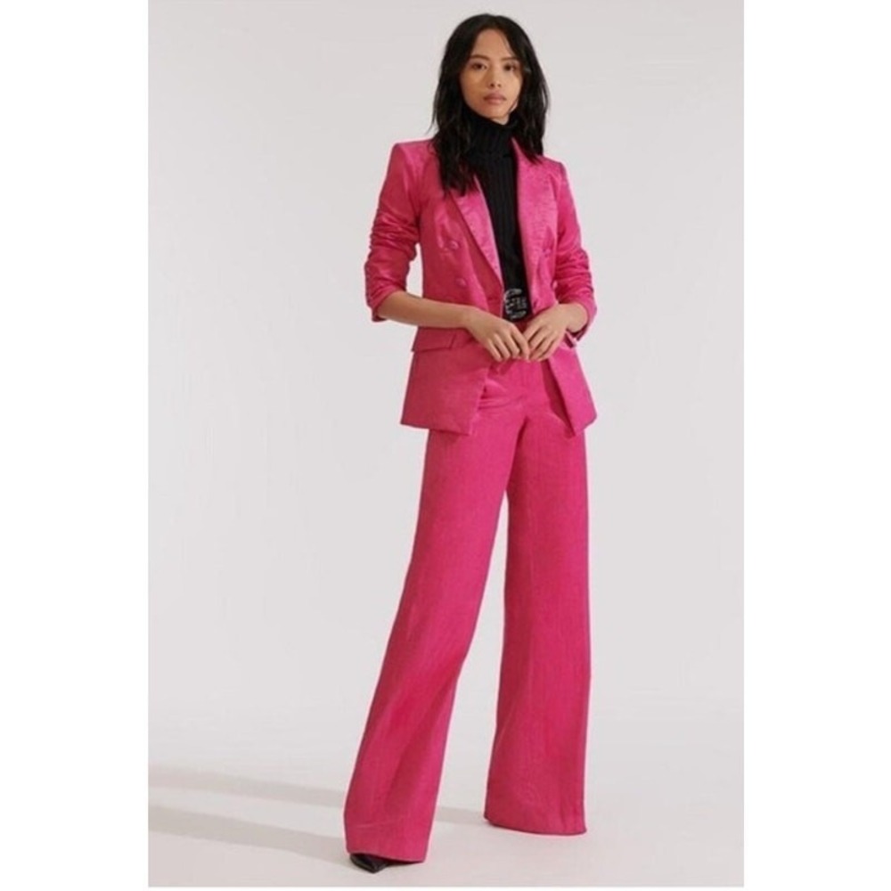Veronica Beard Gaya Corduroy Dickey Jacket Blazer Hot Pink Velvet Size 2